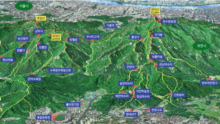 관악산-등산코스-안양-방면