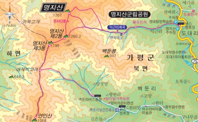 명지산-지형-지도